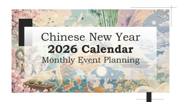 Chinese New Year 2026 Calendar Monthly Event Planning PowerPoint and Google Slides