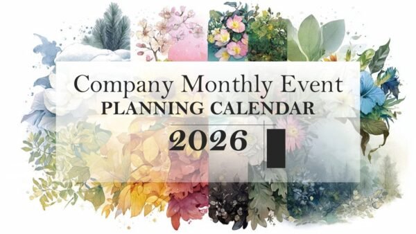 Company Monthly Events Planning Calendar 2026 PowerPoint and Google Slides