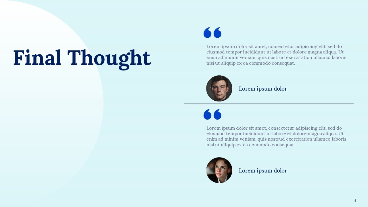 Corporate Quote Presentation Template and Google Slides