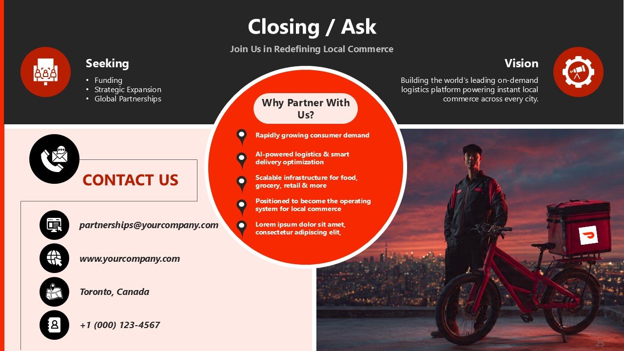DoorDash Pitch Deck Presentation PPT and Google Slides