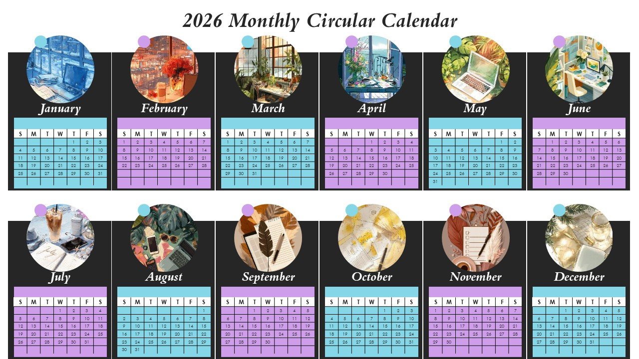 Editable 365 Days Calender 2026 Planner PPT Template and Google Slides