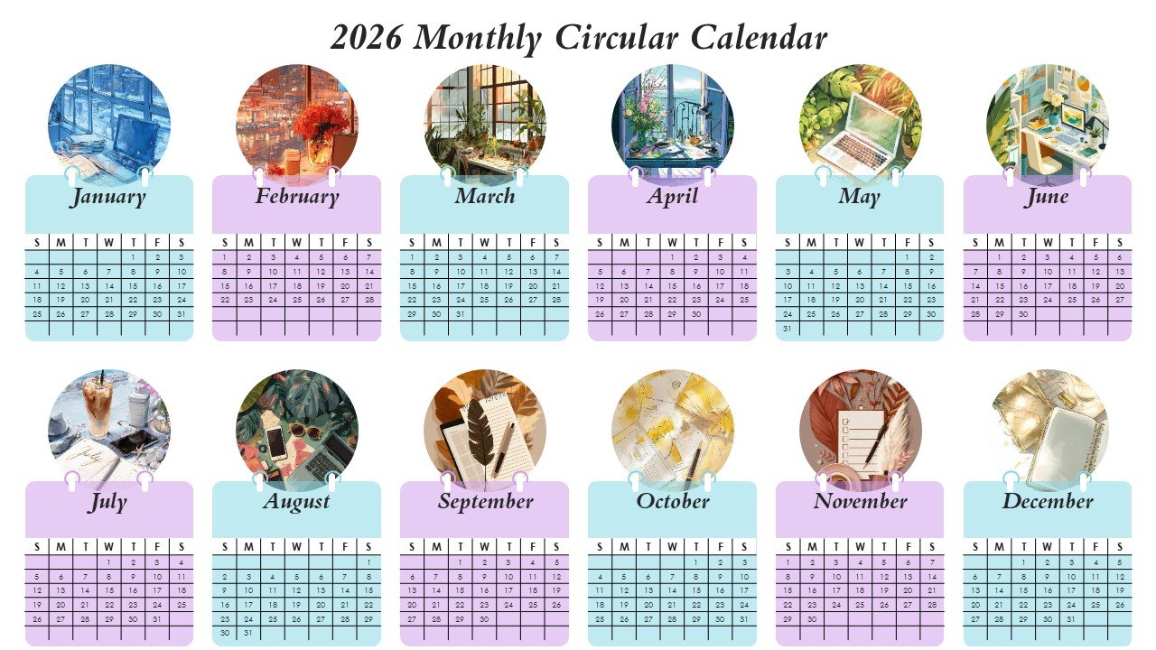 Editable 365 Days Calender 2026 Planner PPT Template and Google Slides