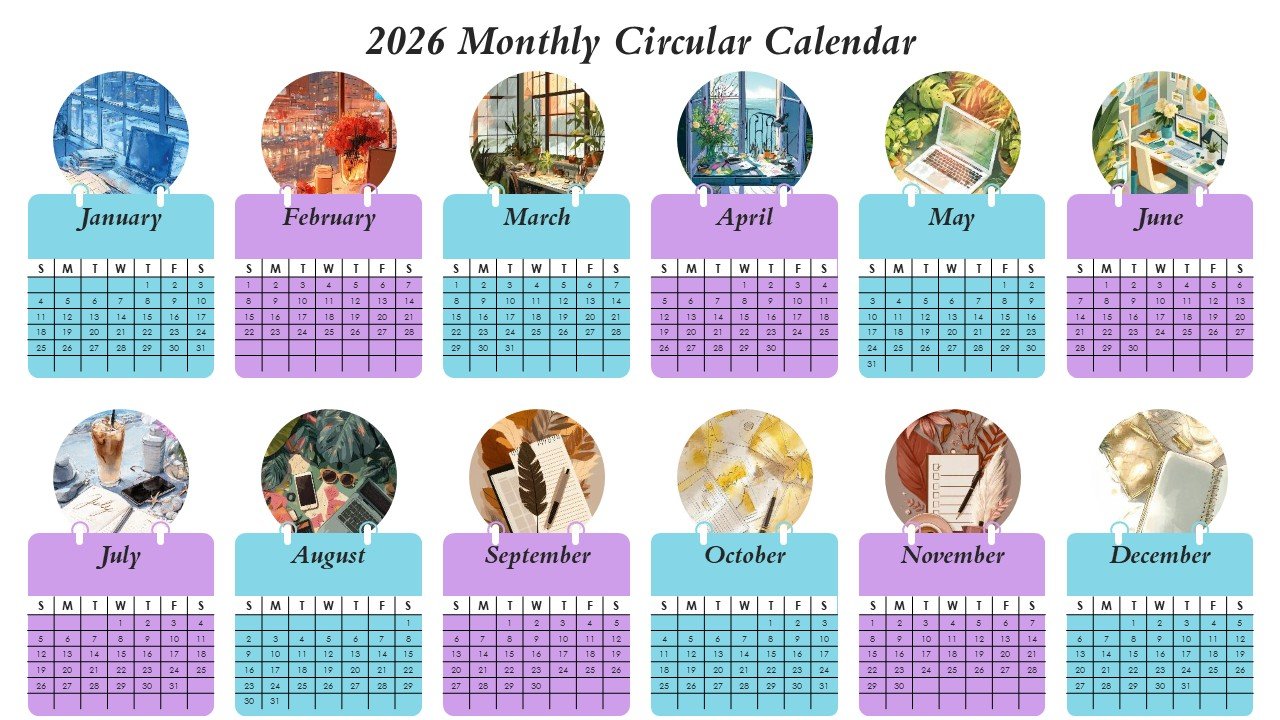 Editable 365 Days Calender 2026 Planner PPT Template and Google Slides