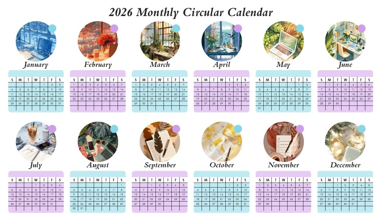 Editable 365 Days Calender 2026 Planner PPT Template and Google Slides