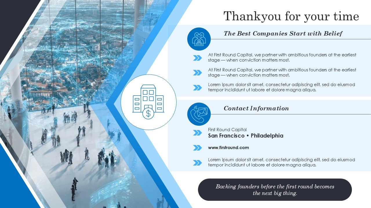First Round Capital Pitch Deck Presentation PPT and Google Slides