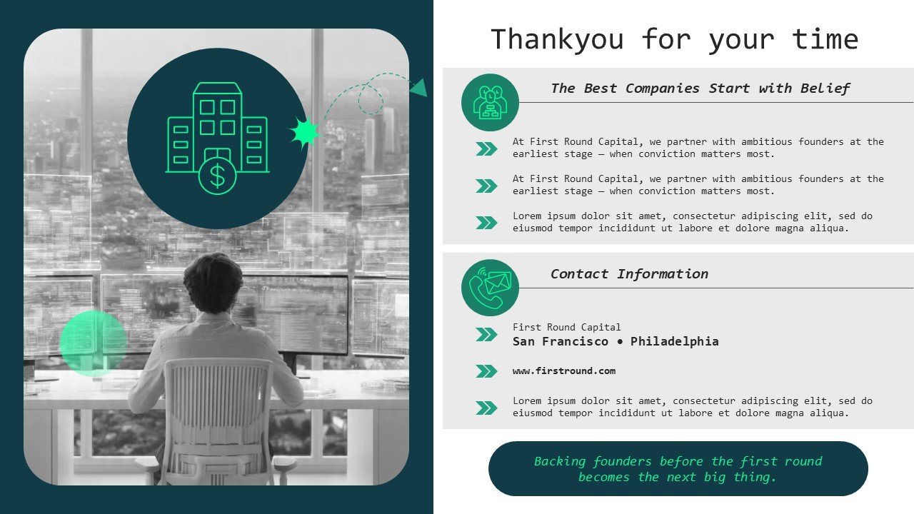 First Round Capital Startup Funding Pitch Deck Presentation PPT and Google Slides
