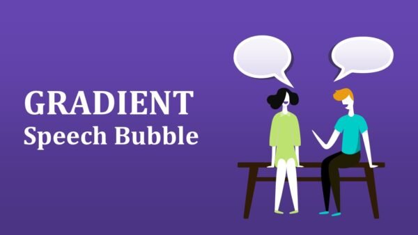 Gradient Speech Bubble PowerPoint Google Slides Theme