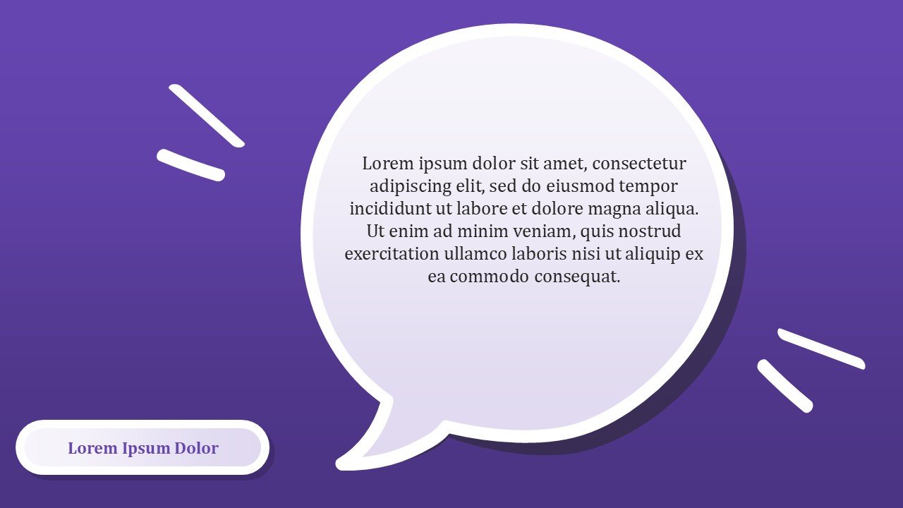 Gradient Speech Bubble PowerPoint Google Slides Theme