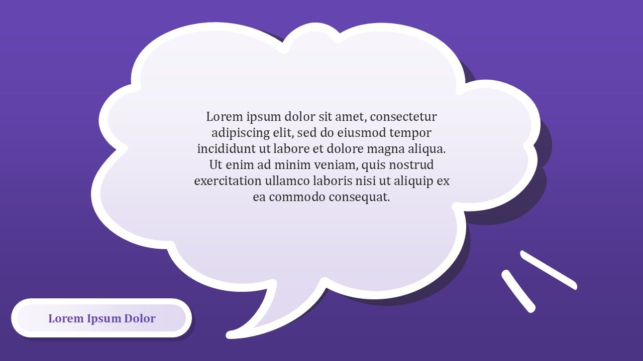 Gradient Speech Bubble PowerPoint Google Slides Theme