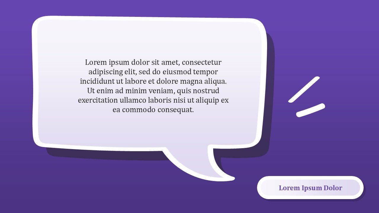 Gradient Speech Bubble PowerPoint Google Slides Theme