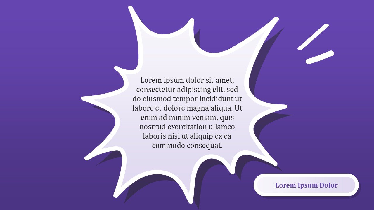 Gradient Speech Bubble PowerPoint Google Slides Theme