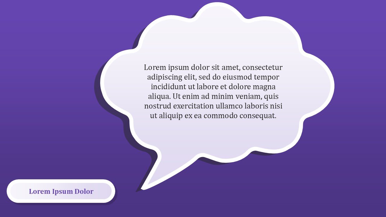 Gradient Speech Bubble PowerPoint Google Slides Theme
