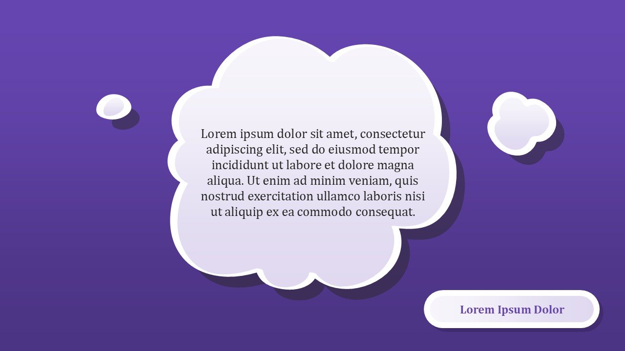 Gradient Speech Bubble PowerPoint Google Slides Theme