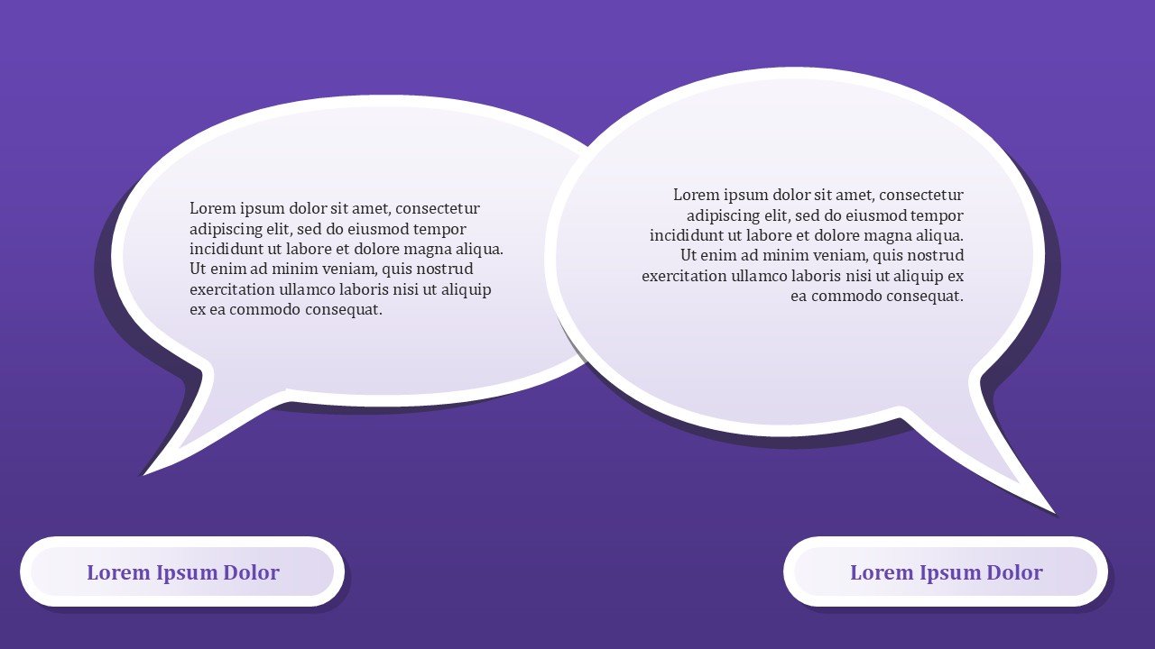 Gradient Speech Bubble PowerPoint Google Slides Theme