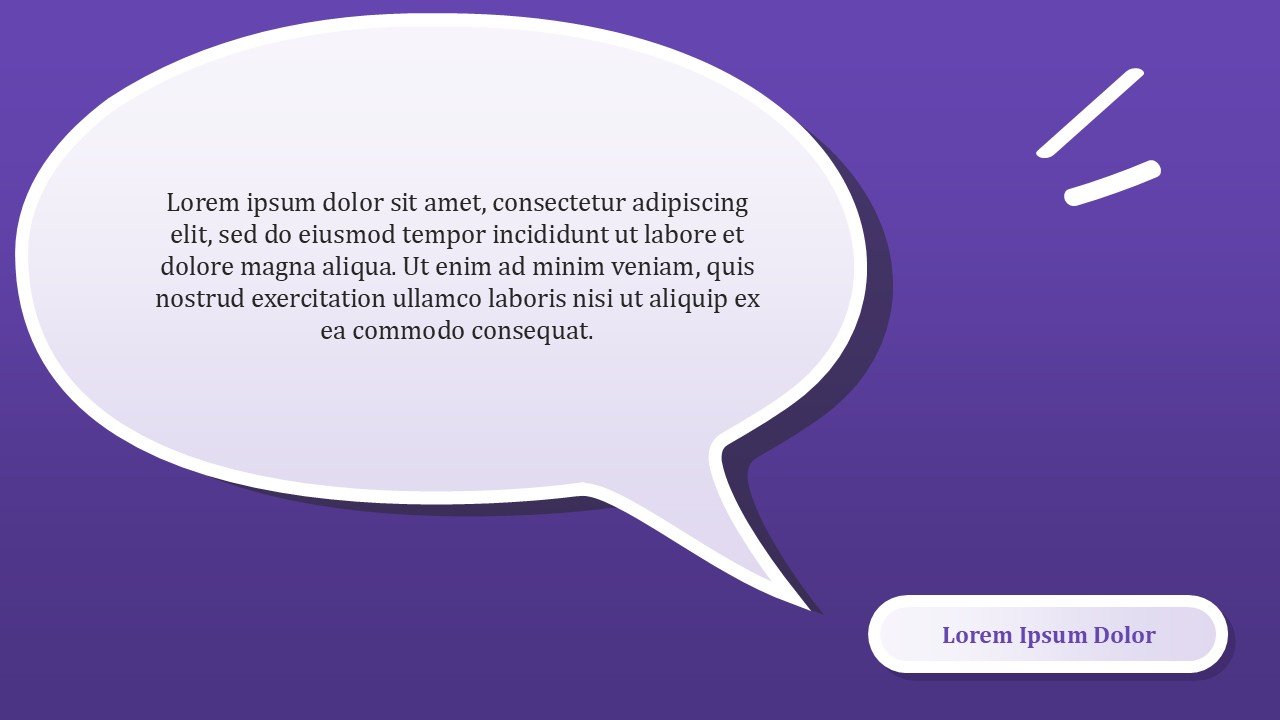 Gradient Speech Bubble PowerPoint Google Slides Theme