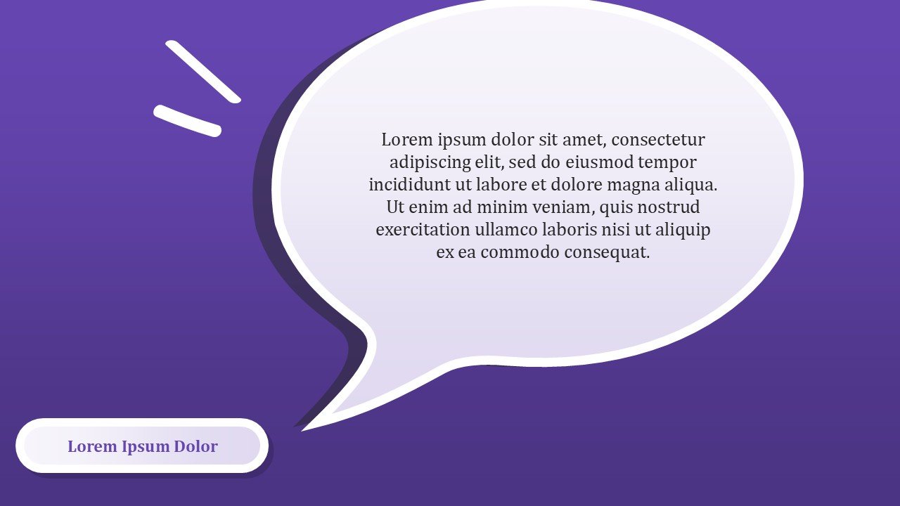 Gradient Speech Bubble PowerPoint Google Slides Theme