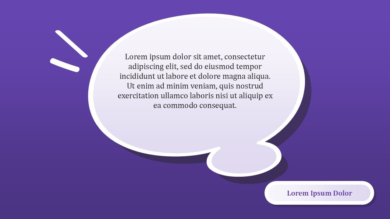 Gradient Speech Bubble PowerPoint Google Slides Theme