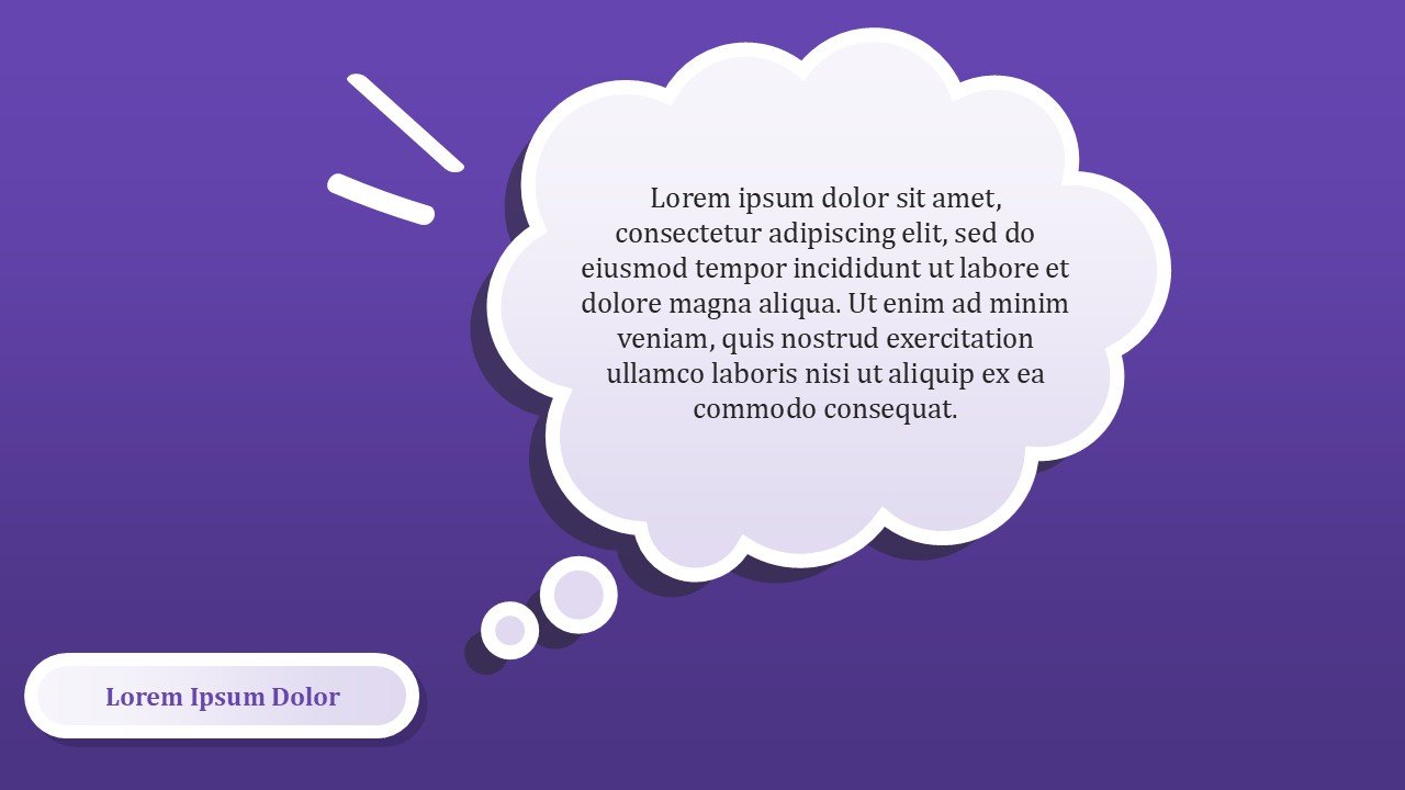 Gradient Speech Bubble PowerPoint Google Slides Theme