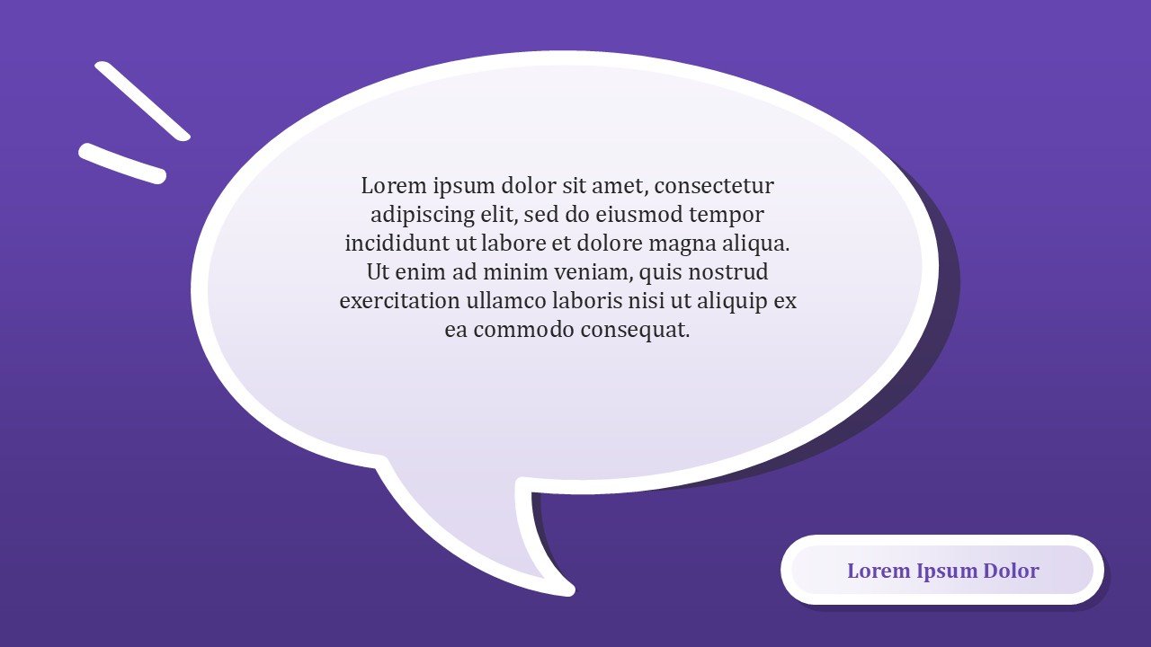 Gradient Speech Bubble PowerPoint Google Slides Theme