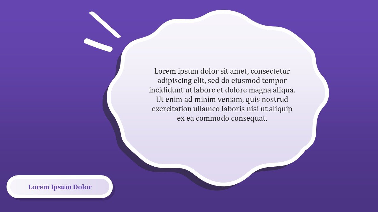 Gradient Speech Bubble PowerPoint Google Slides Theme