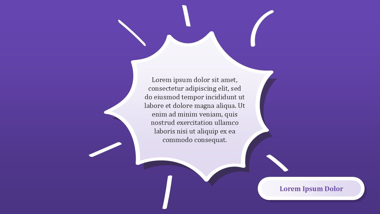 Gradient Speech Bubble PowerPoint Google Slides Theme