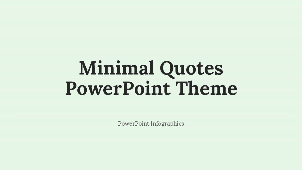 Minimal Quotes PowerPoint Templates and Google Slides