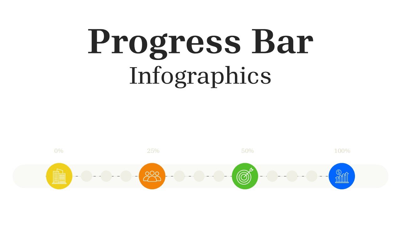 Progress Bar Infographics with Data Charts PPT and Google Slides