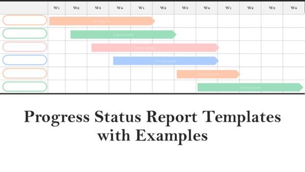 Progress Status Report Templates with Examples PPT and Google Slides