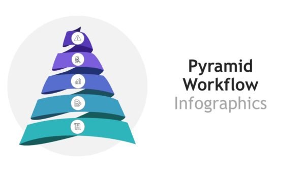 Pyramid Workflow Infographics Fully Customizable PPTX