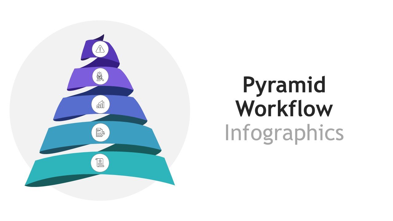 Pyramid Workflow Infographics Fully Customizable PPTX
