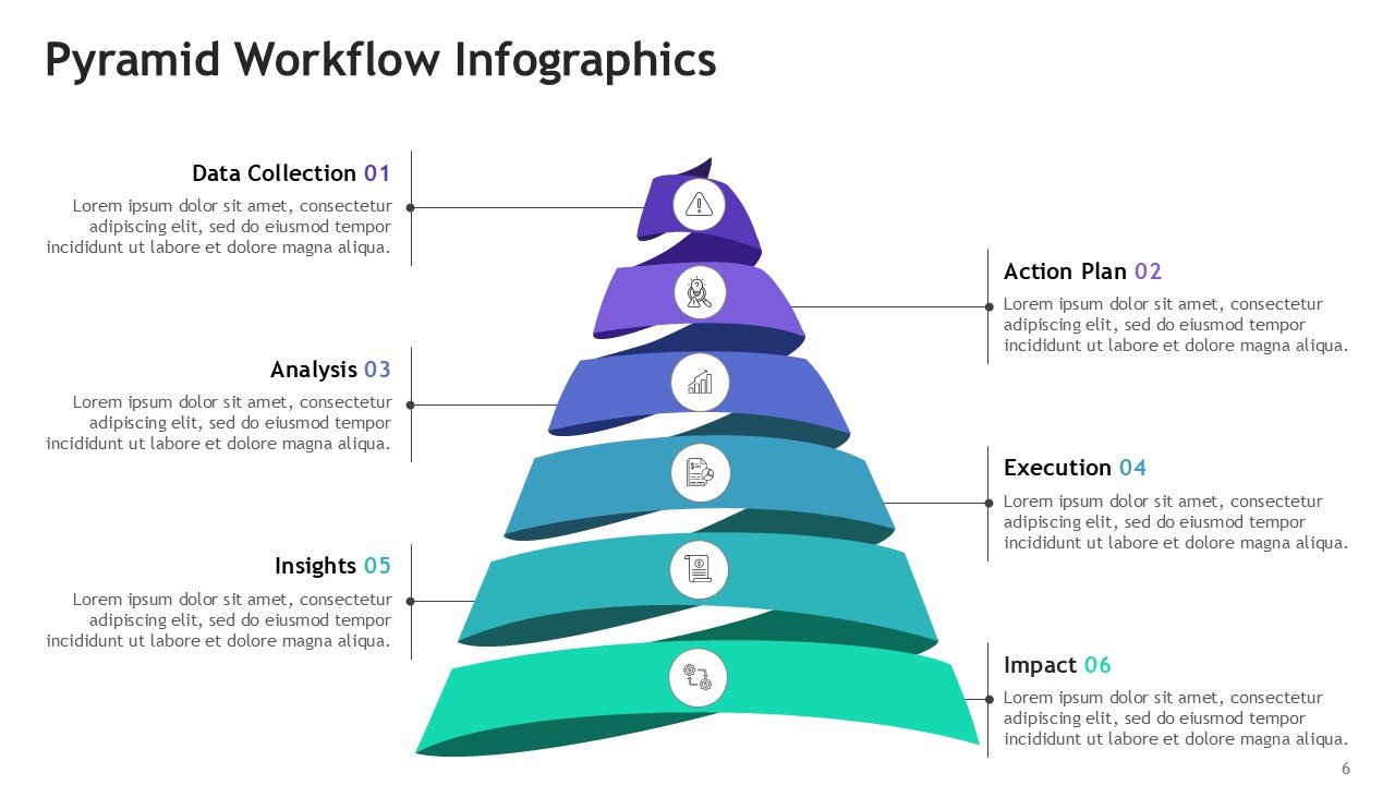 Pyramid Workflow Infographics Fully Customizable PPTXPyramid Workflow Infographics Fully Customizable PPTX