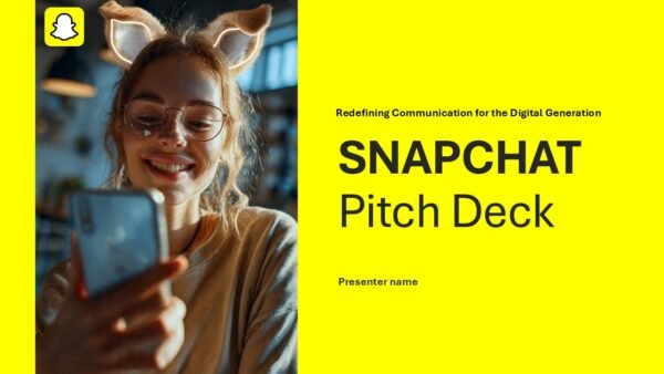Snapchat Startup Pitch Deck Template and Google Slides