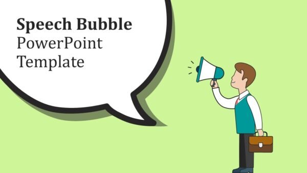 Speech Bubble PowerPoint Template Print Ready Slide Deck