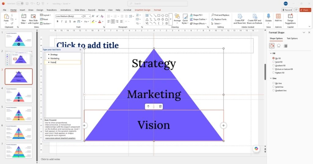 How to Make a Pyramid Chart in PowerPoint