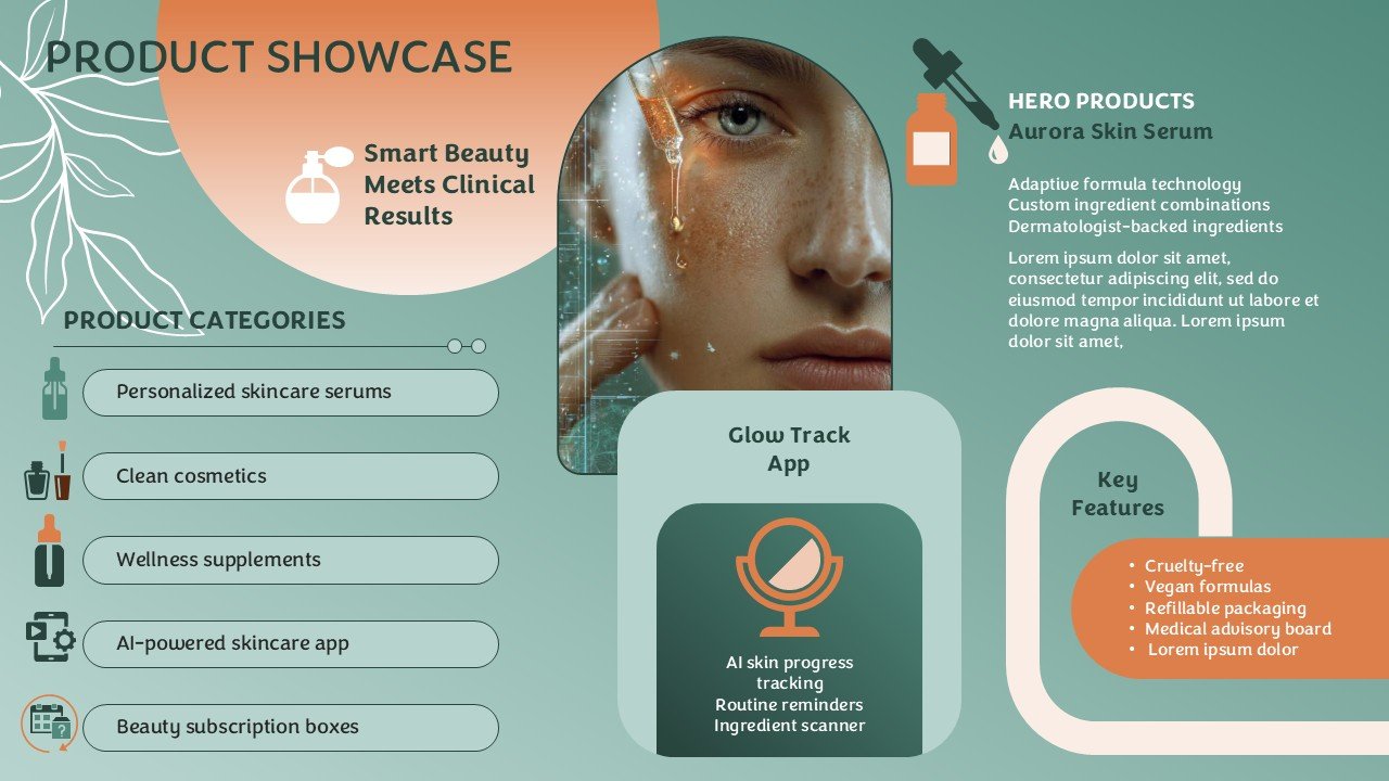 Beauty Tech Startup Presentation Template and Google Slides