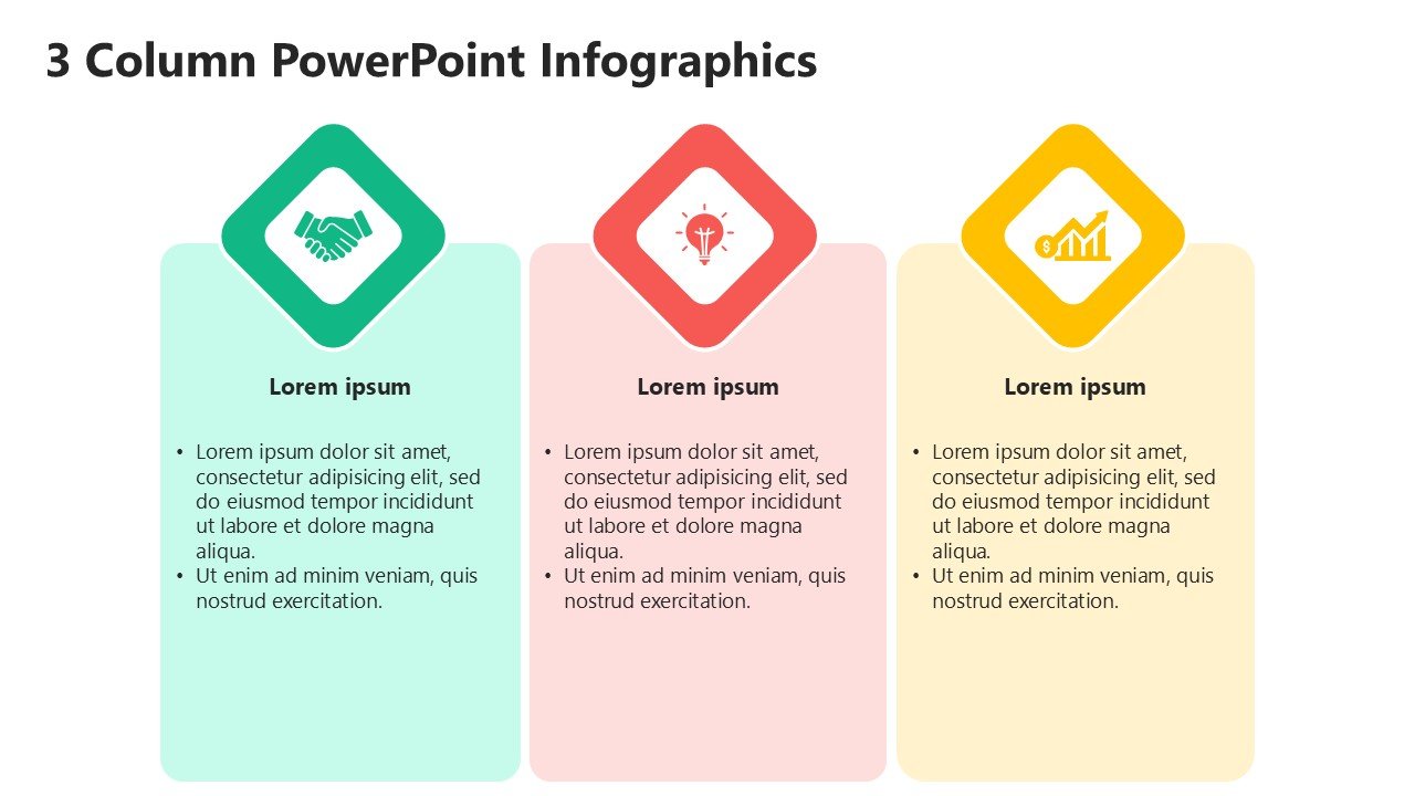 Free 3 Column Chart PowerPoint Infographics PPT and Google Slides
