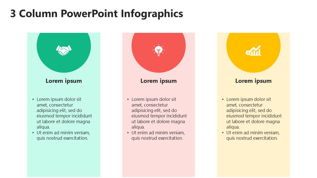 Free 3 Column Chart PowerPoint Infographics PPT and Google Slides