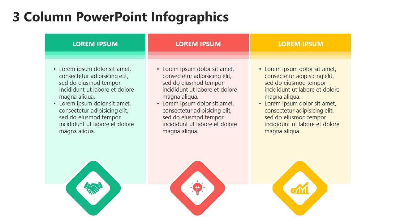 Free 3 Column Chart PowerPoint Infographics PPT and Google Slides
