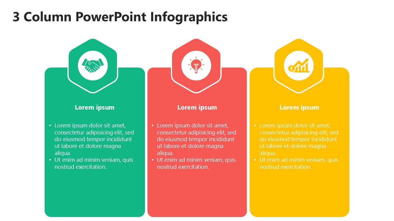 Free 3 Column Chart PowerPoint Infographics PPT and Google Slides