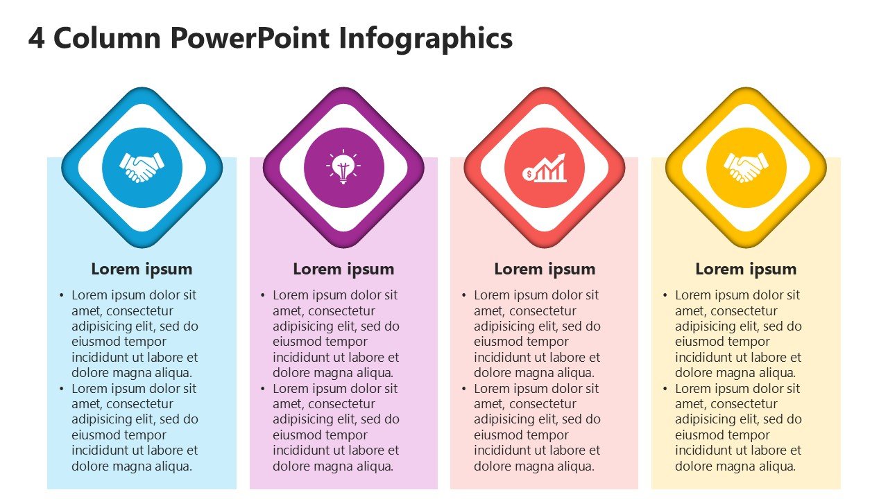 Free 4 Column Chart PowerPoint Infographics PPT and Google Slides