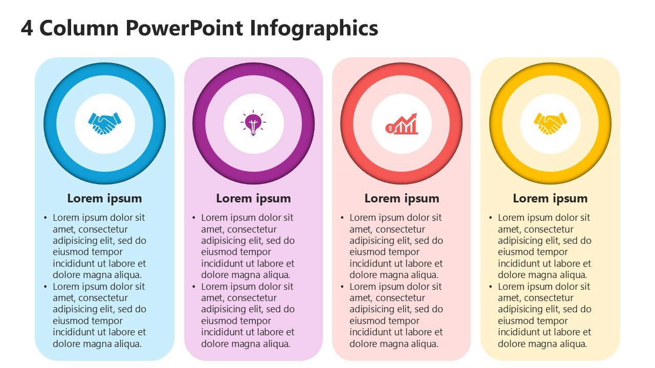 Free 4 Column Chart PowerPoint Infographics PPT and Google Slides