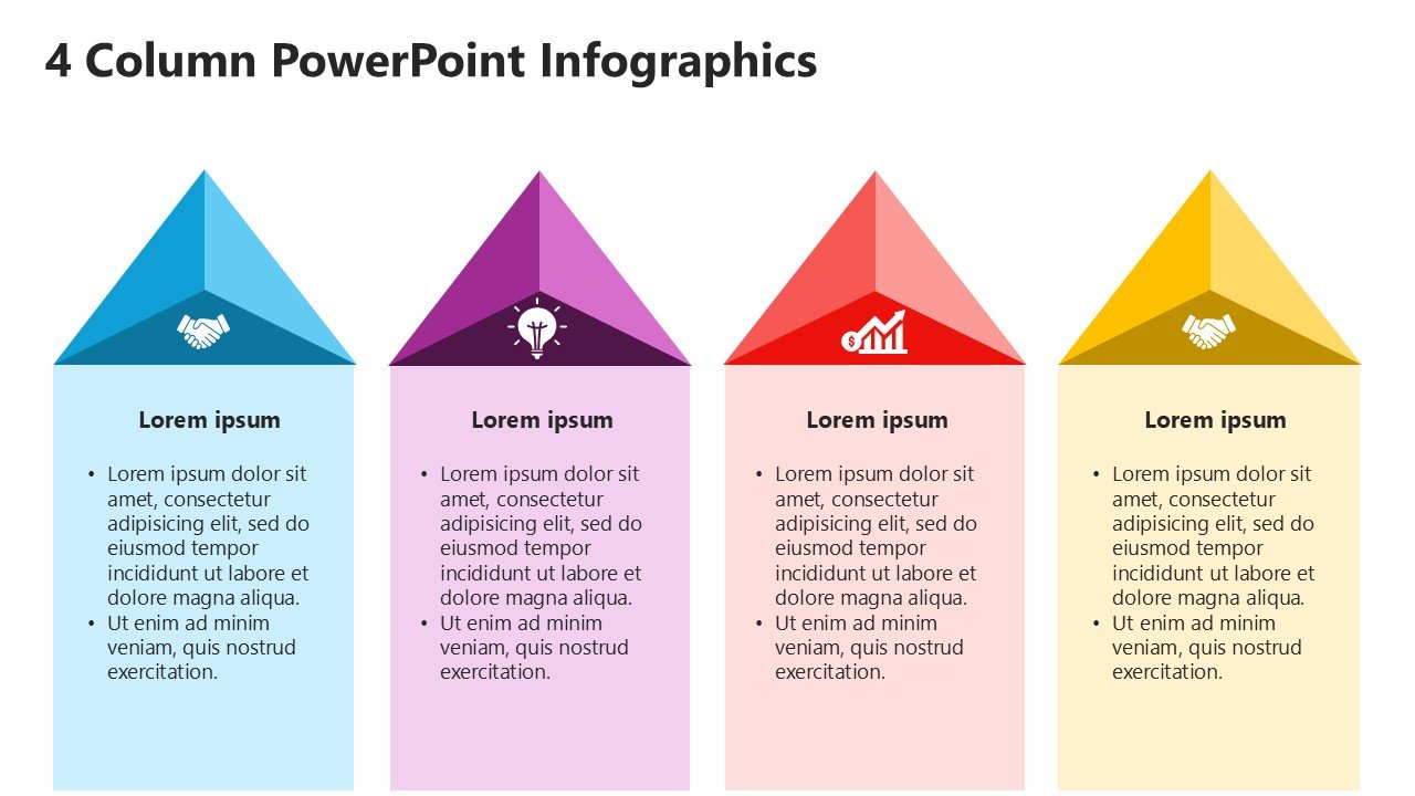 Free 4 Column Chart PowerPoint Infographics PPT and Google Slides