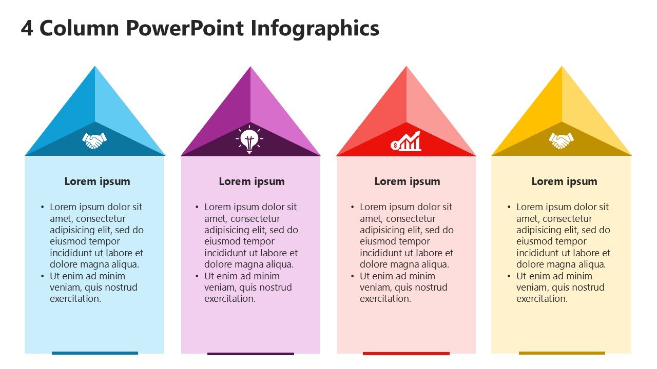 Free 4 Column Chart PowerPoint Infographics PPT and Google Slides