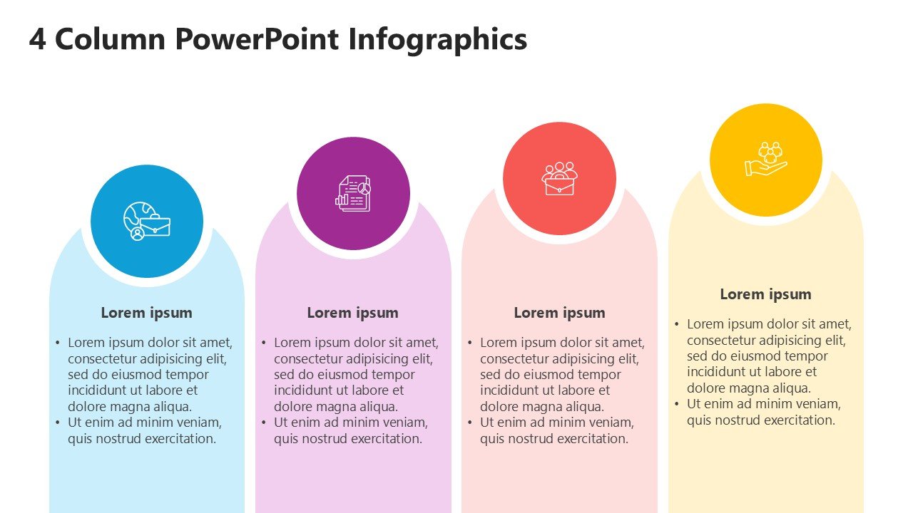 Free 4 Column Chart PowerPoint Infographics PPT and Google Slides