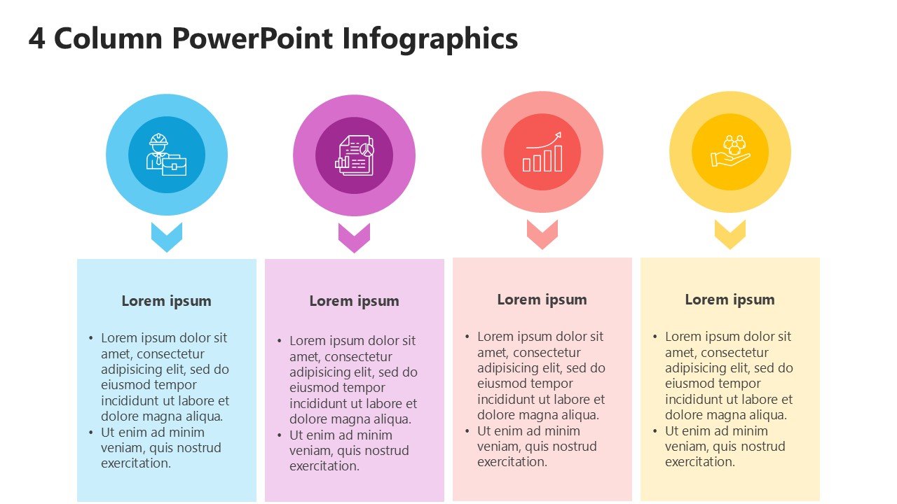 Free 4 Column Chart PowerPoint Infographics PPT and Google Slides