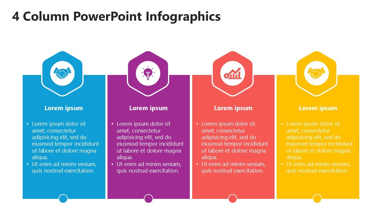 Free 4 Column Chart PowerPoint Infographics PPT and Google Slides