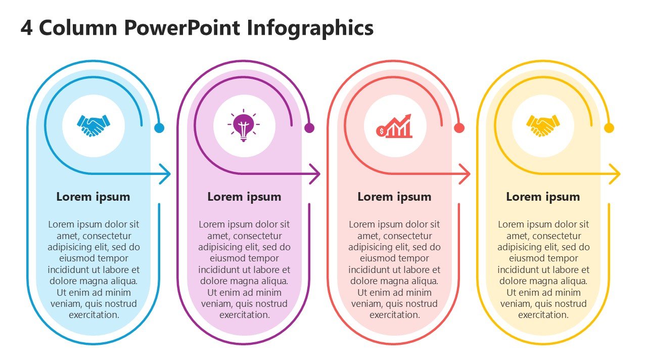 Free 4 Column Chart PowerPoint Infographics PPT and Google Slides