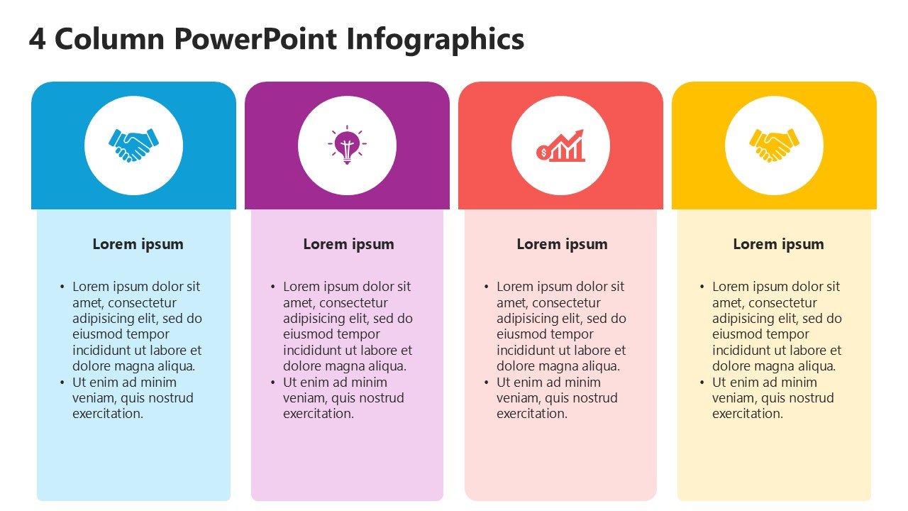 Free 4 Column Chart PowerPoint Infographics PPT and Google Slides