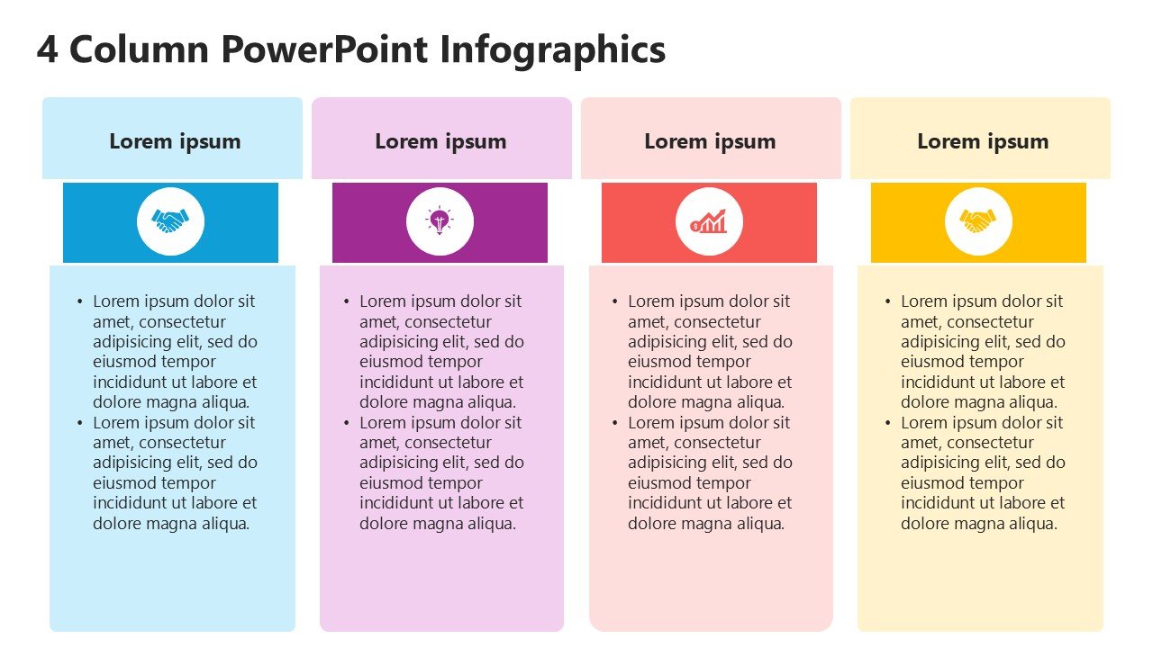 Free 4 Column Chart PowerPoint Infographics PPT and Google Slides