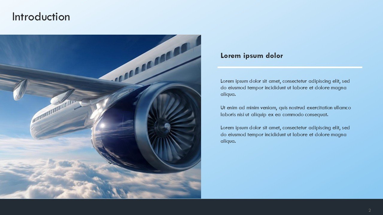 Free Aviation Airline Industry Presentation and Google SlidesĀ